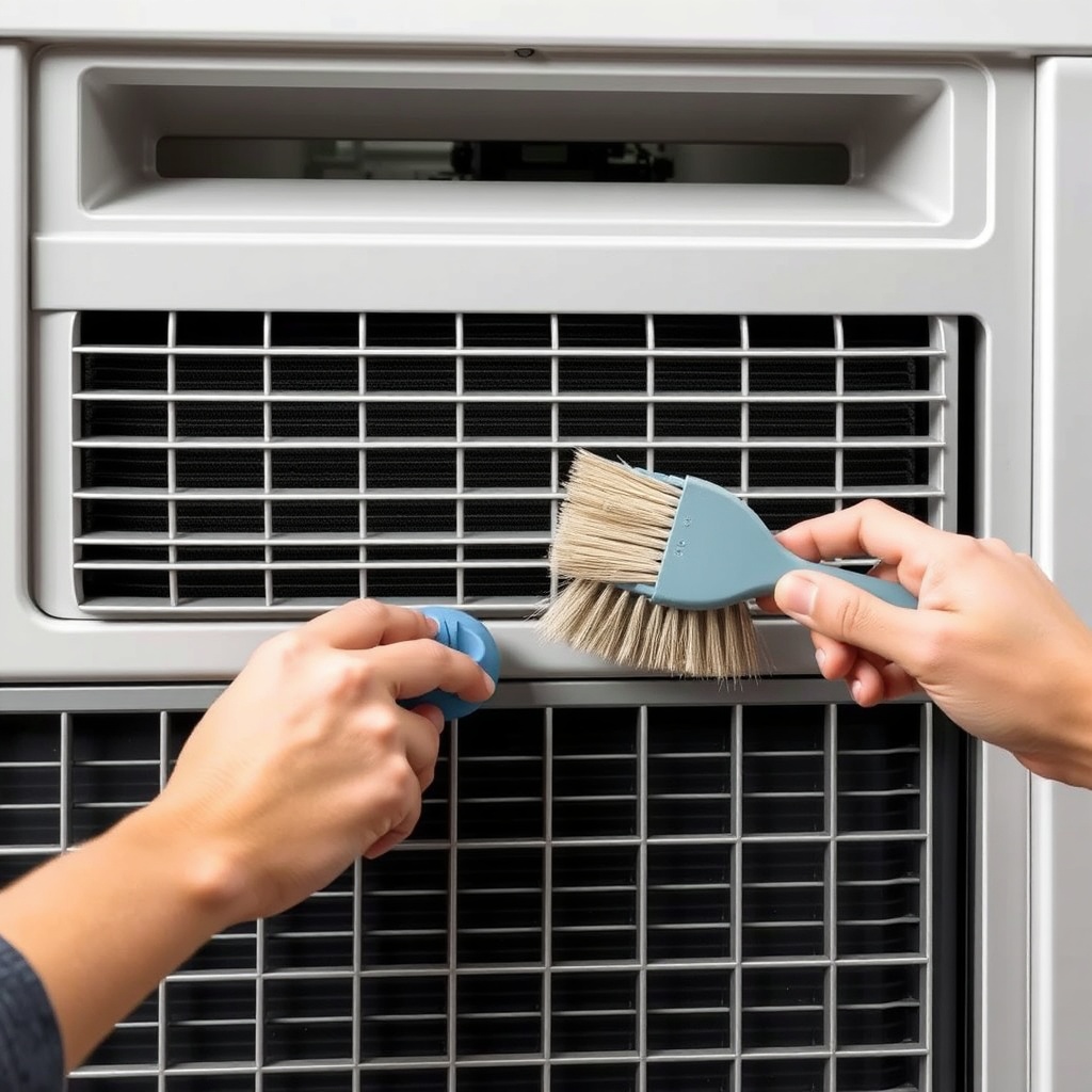 A photorealistic shot of the Dometic DM2672's exterior lower vent panel